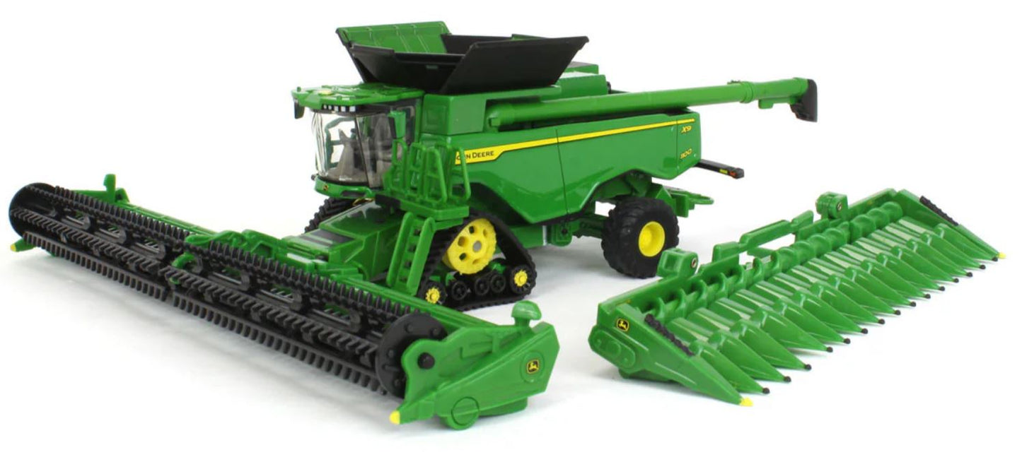 1/64 John Deere X9 1100 Combine w/ Front Tracks and Draper & Corn Heads, ERTL Prestige Collection