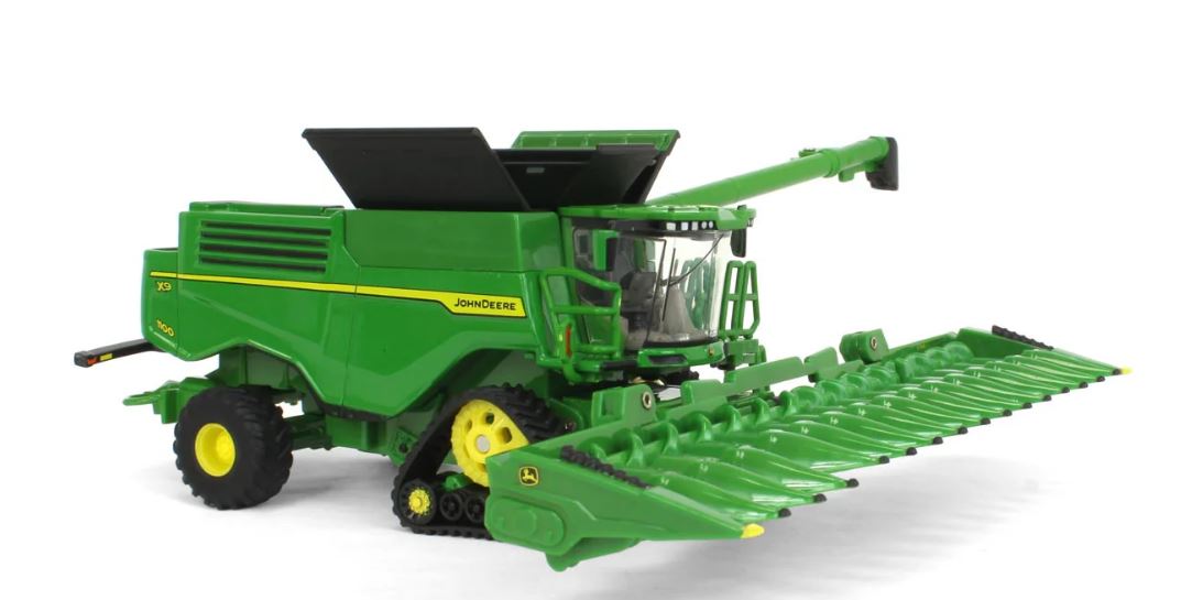 1/64 John Deere X9 1100 Combine w/ Front Tracks and Draper & Corn Heads, ERTL Prestige Collection