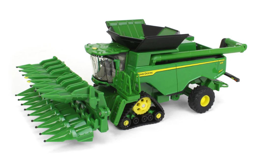 1/64 John Deere X9 1100 Combine w/ Front Tracks and Draper & Corn Heads, ERTL Prestige Collection