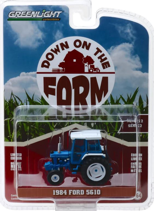 1984 Ford 5610 Tractor - Blue and Black with Enclosed Cab