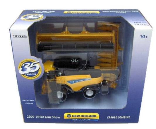 1/64 New Holland CR9.90 Combine w/ Folding Corn Head & Draper Head, 45th Anniv, ERTL Prestige Collection