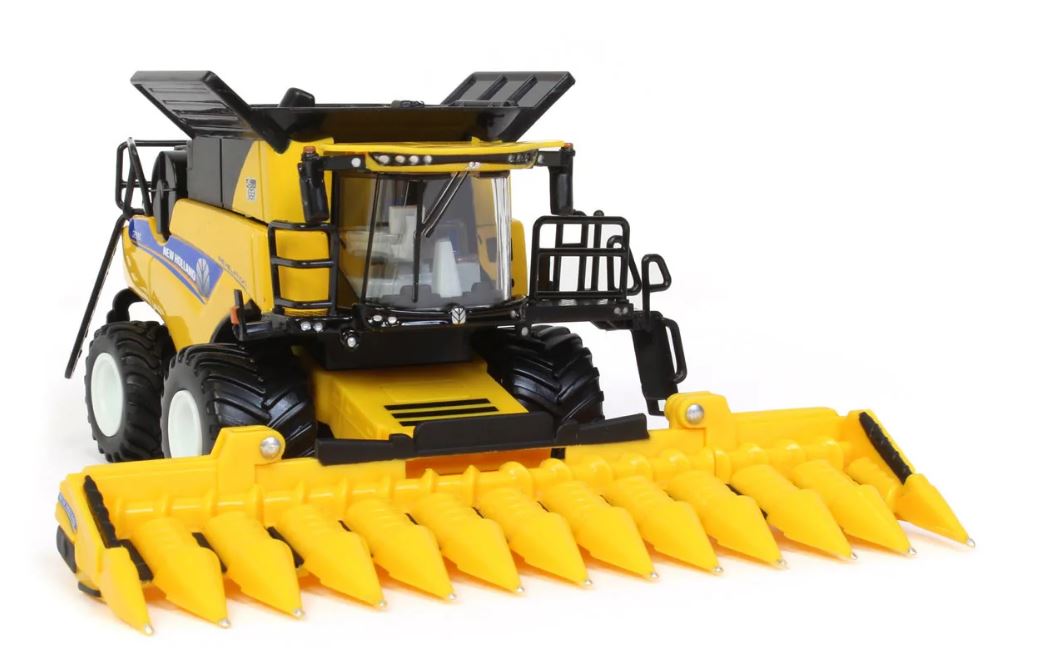 1/64 New Holland CR9.90 Combine w/ Folding Corn Head & Draper Head, 45th Anniv, ERTL Prestige Collection