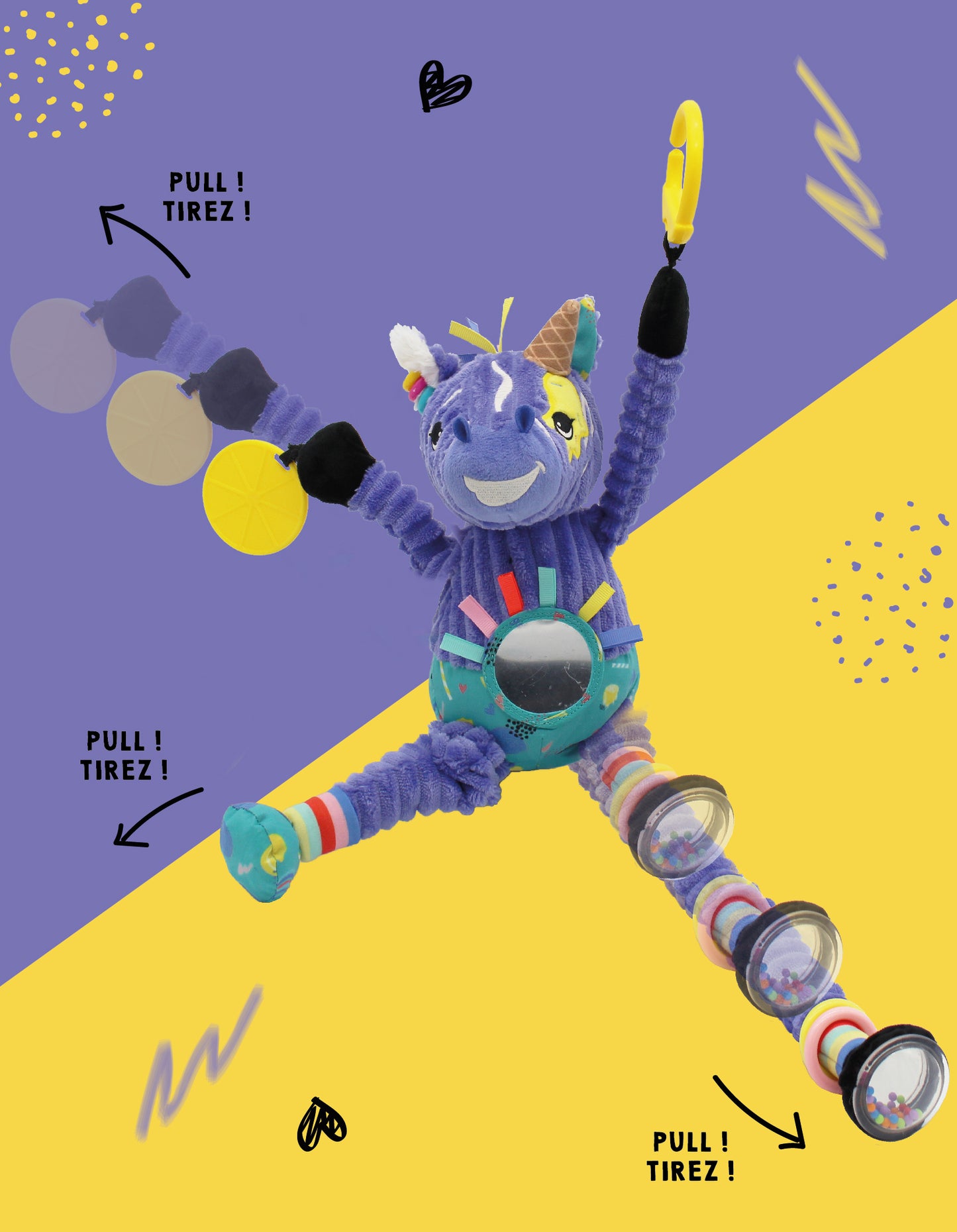 On the Go Activity Plush Kiprokos the Zebra - 36cm