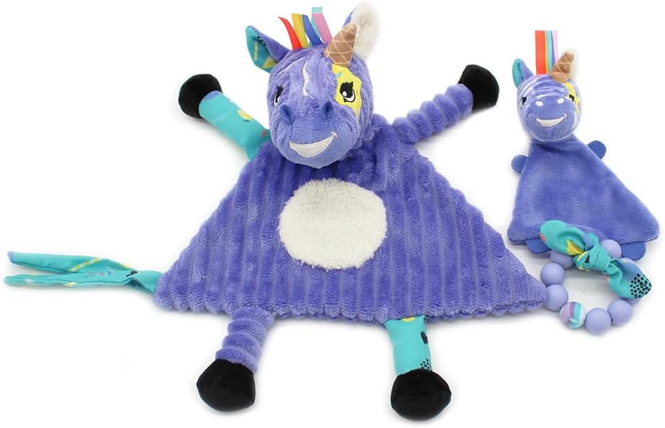 Baby Gift Box - Baby Blankie + Silicon Teething Ring/Mini Comforter Kiprokos the Zebra