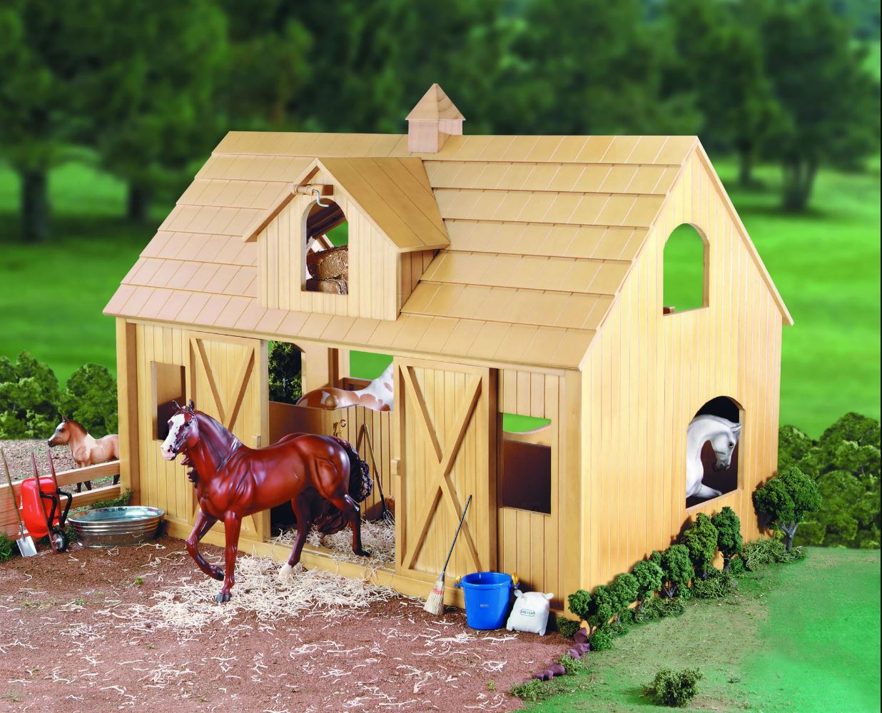 Deluxe Wood Barn with Cupola