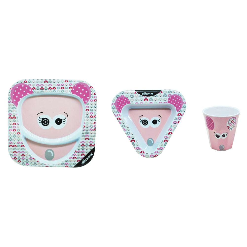 Melamine Set Coquelicos the Mouse