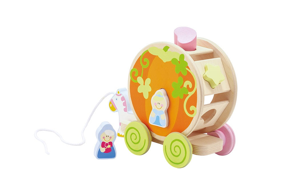Sevi Wooden Pull Along Enchanted Carriage - 24cm