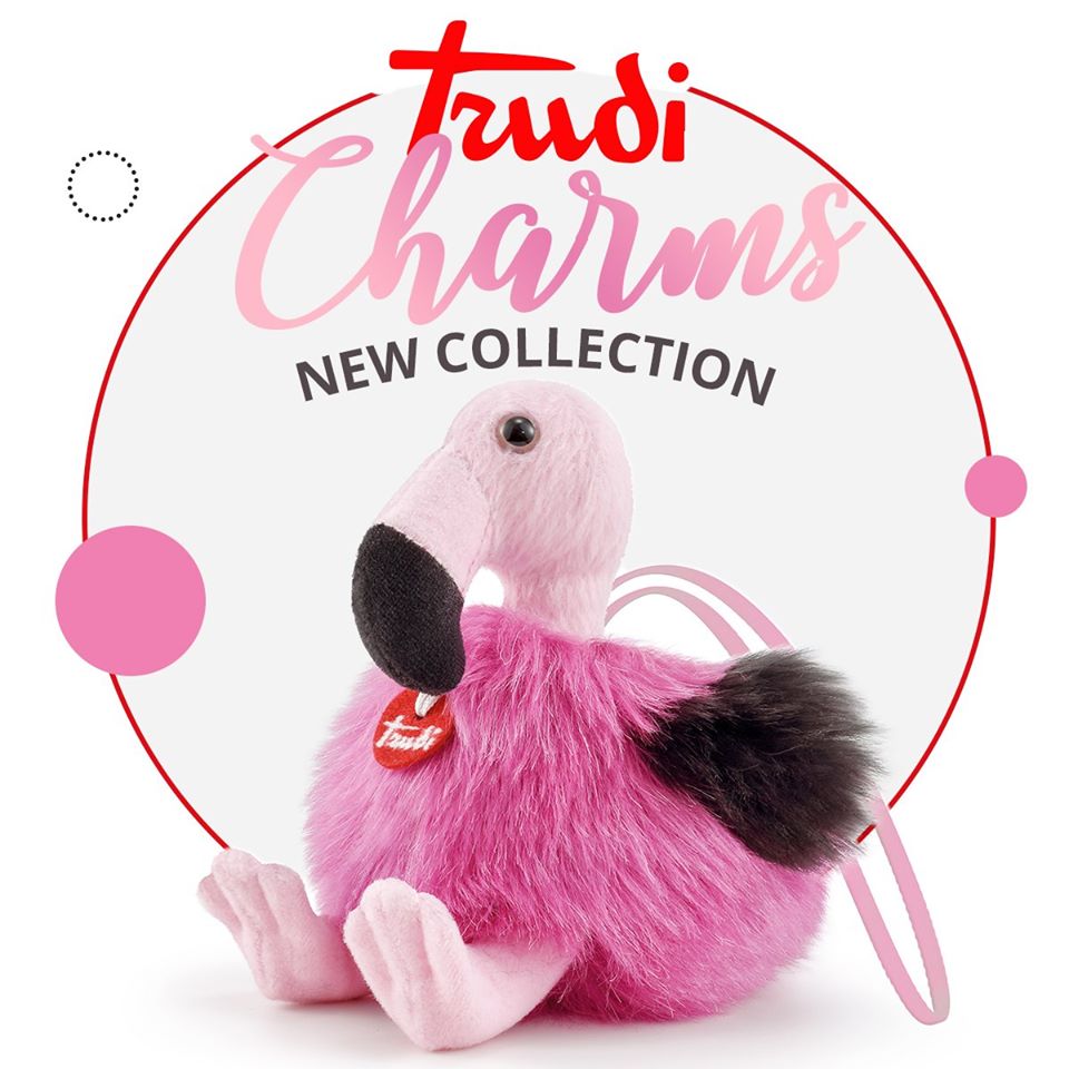 Trudi Bag Charm Flamingo - 12cm