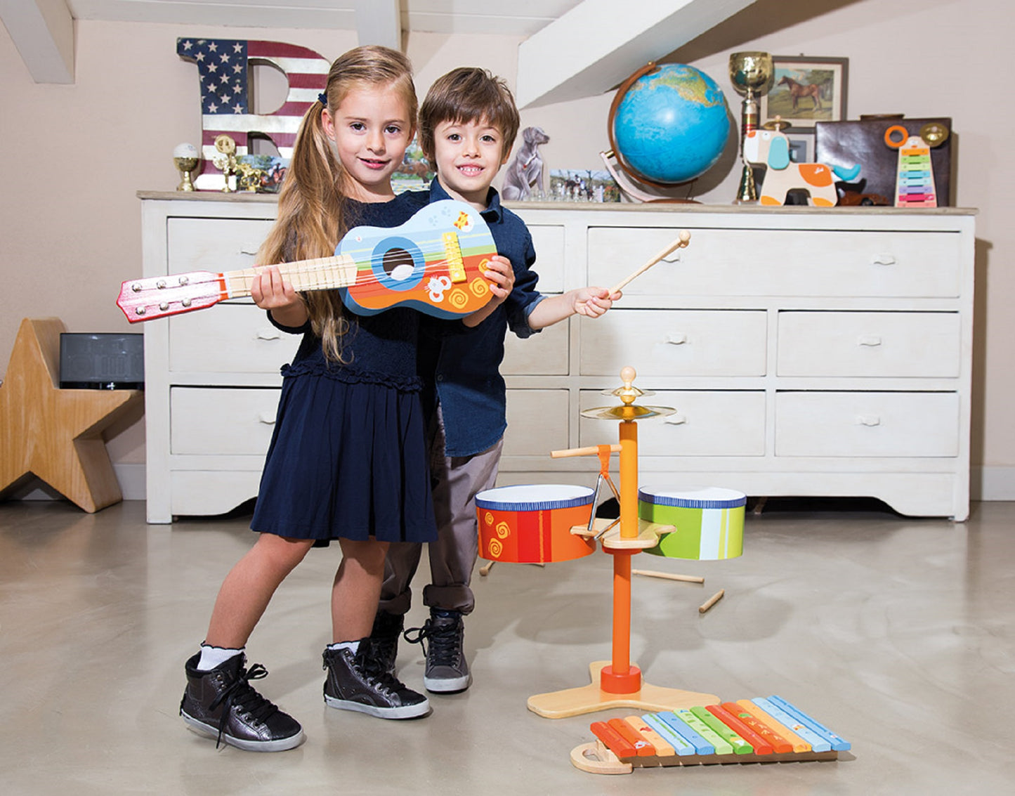 Sevi Wooden Guitar Green - 53cm