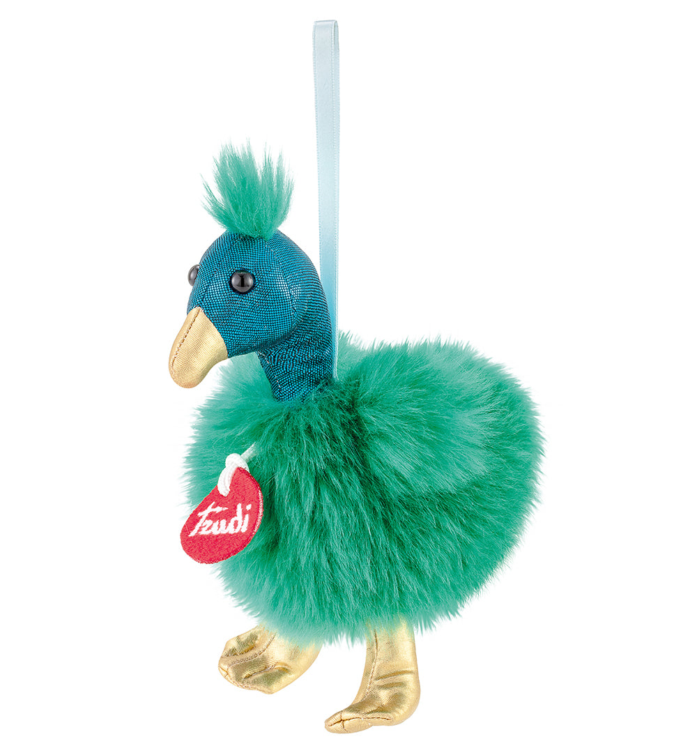 Trudi Pompom Bag Charm / Keyring Peacock - 12cm