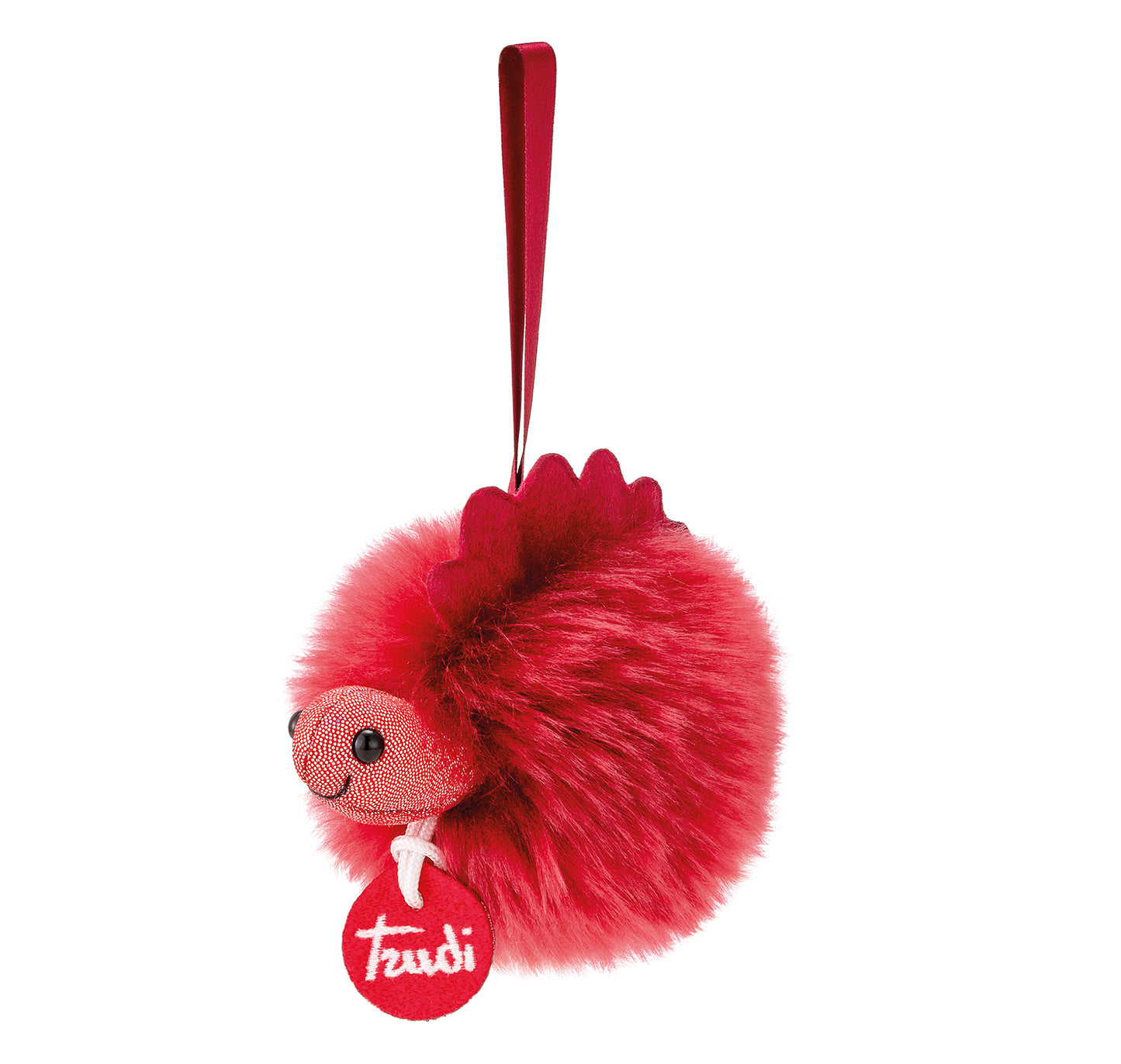 Trudi Pompom Bag Charm / Keyring Dinosaur - 10cm