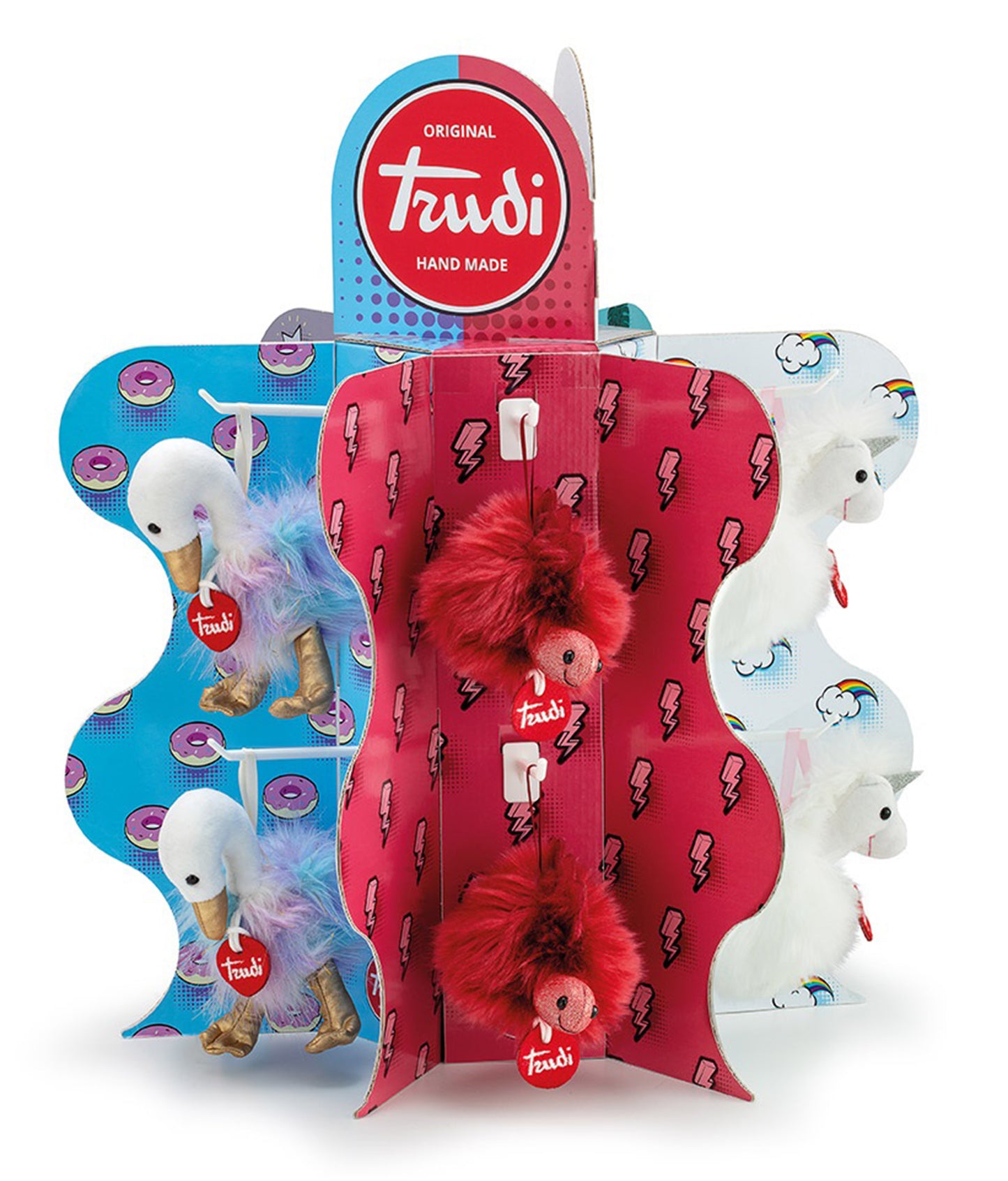 Trudi Pompom Bag Charm / Keyring Dinosaur - 10cm