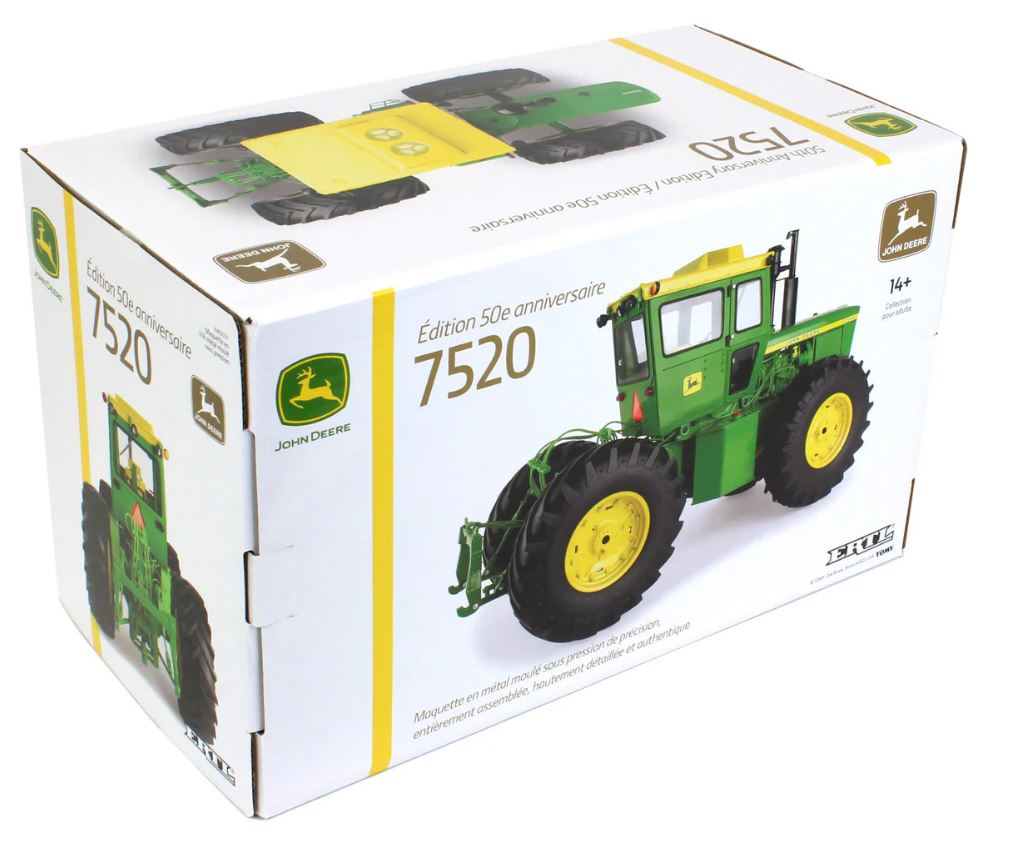 1/16 John Deere 7520 4WD 50th Anniversary Tractor, ERTL Precision Series