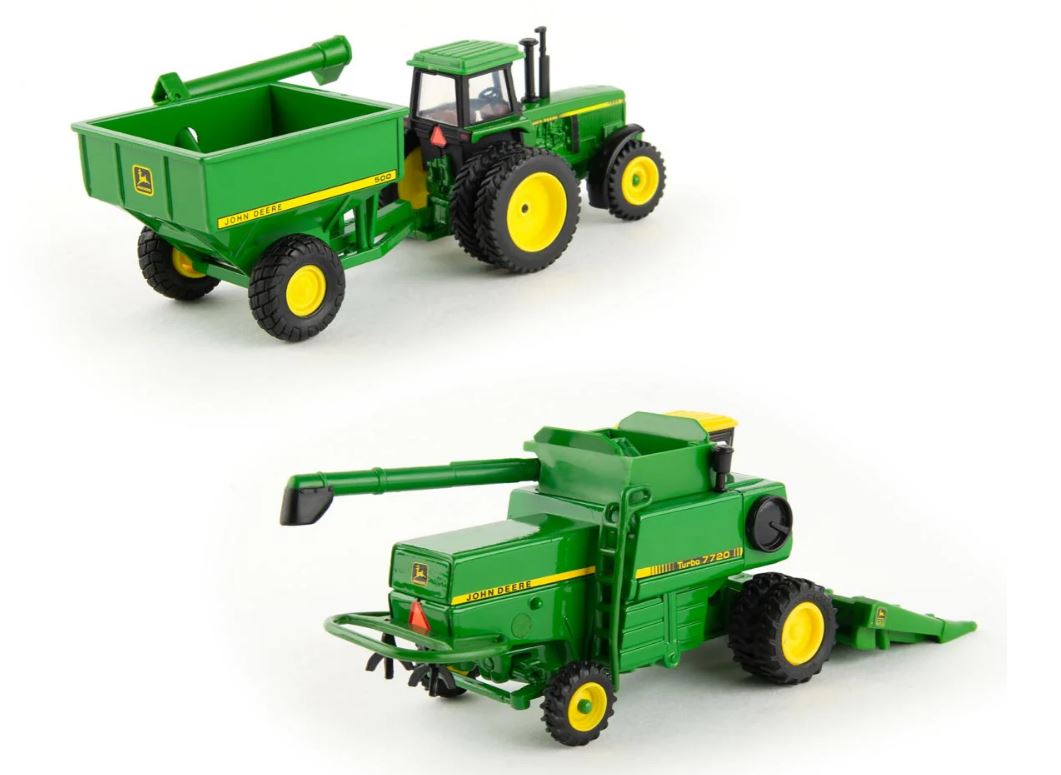 1/64 John Deere Vintage 7720 Combine Harvesting Set by ERTL