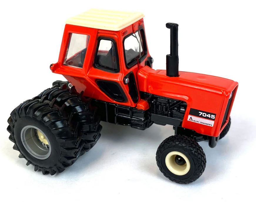 1/64 Allis Chalmers 7045 w/ Cab, Rear Duals & Diamond Tread Front Tires, Limited ERTL Production