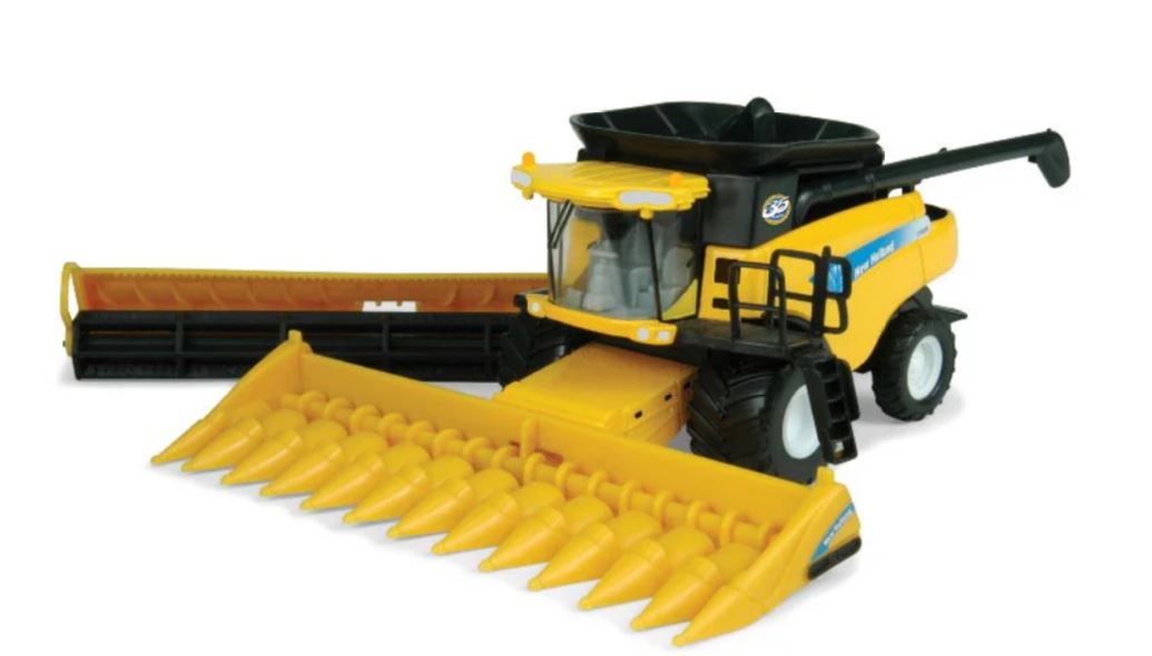 1/64 New Holland CR9.90 Combine w/ Folding Corn Head & Draper Head, 45th Anniv, ERTL Prestige Collection