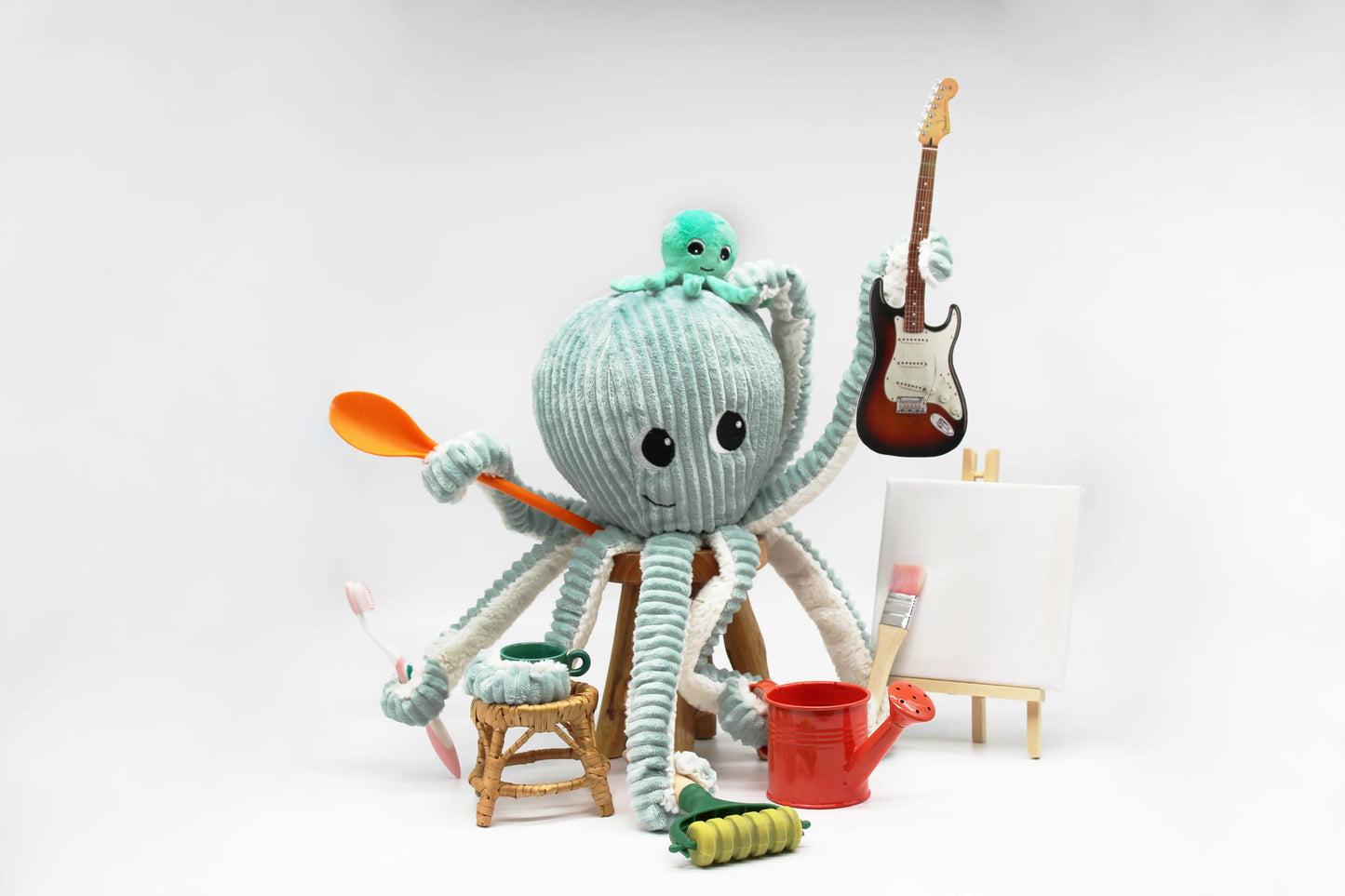 The Octopus Mom & Baby - La Pieuvre 45cm (Asst. Colours Available)