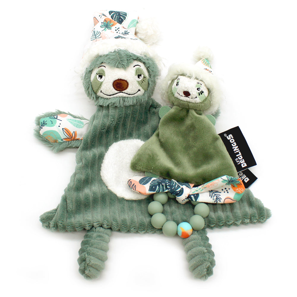 Baby Gift Box - Baby Blankie + Silicon Teething Ring/Mini Comforter Chillos the Sloth