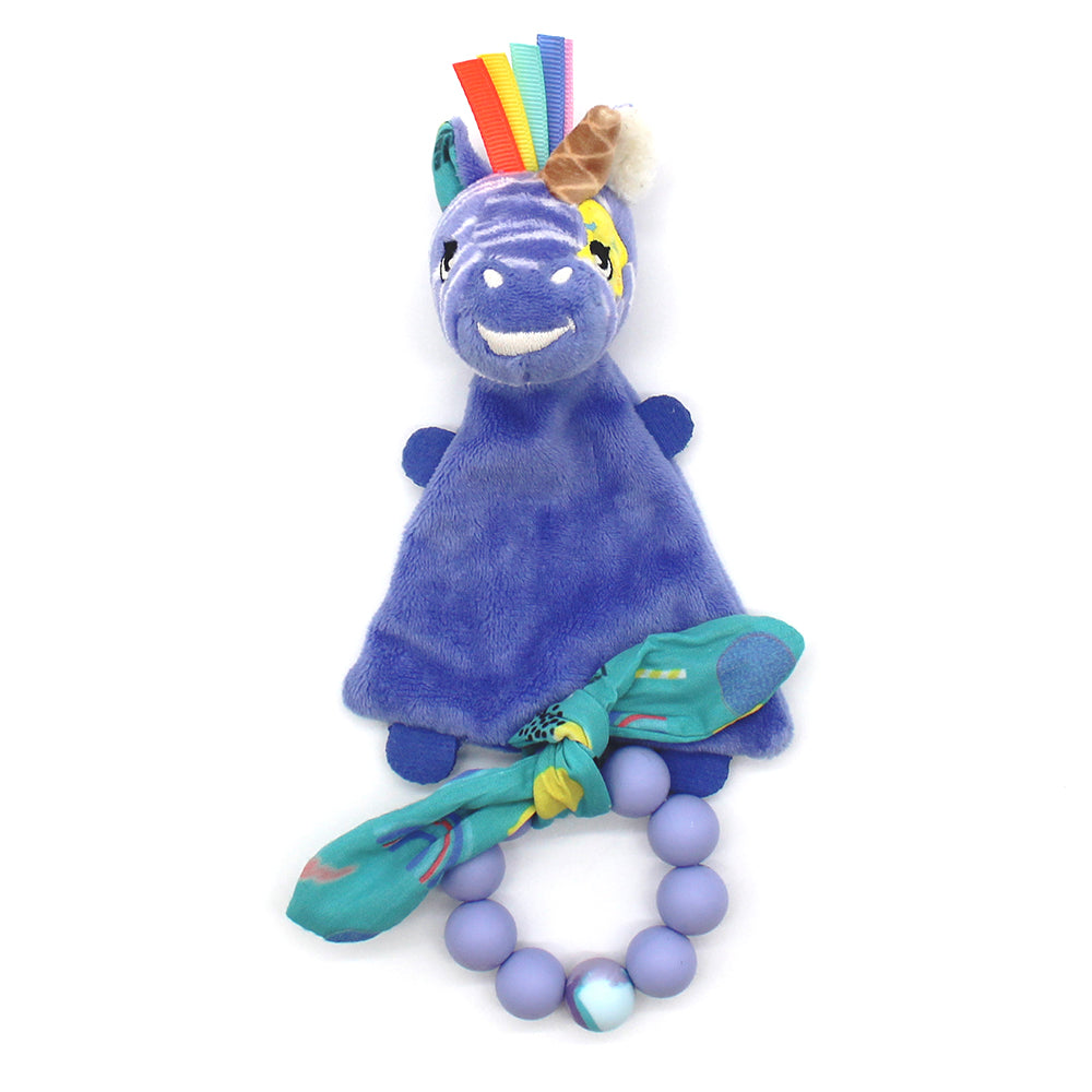 Kiprokos the Zebra Baby Comforter & Silicone Teething Ring Gift Set