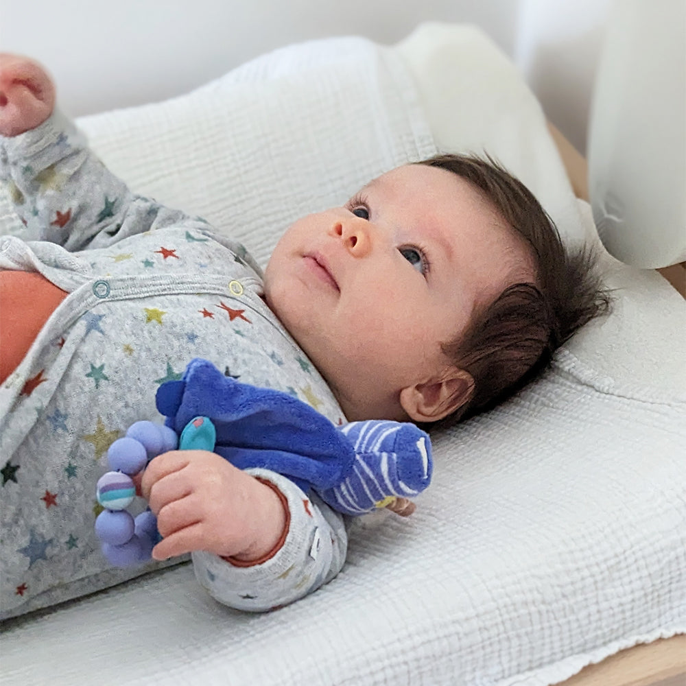 Kiprokos the Zebra Baby Comforter & Silicone Teething Ring Gift Set