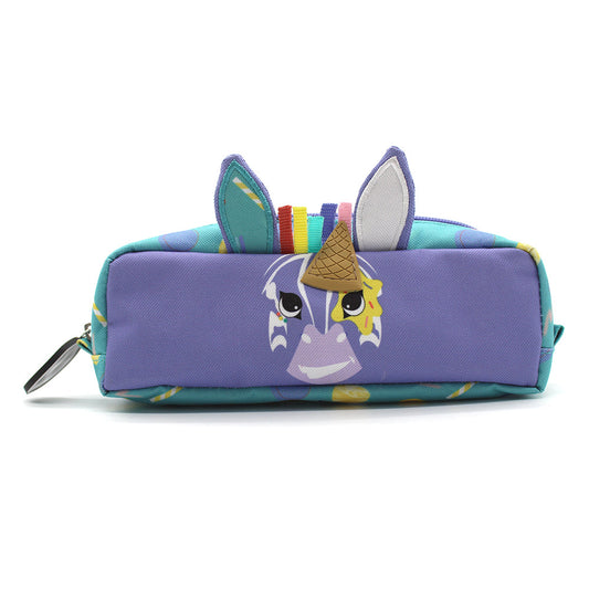 1 Zip Pencil Case Kiprokos the Zebra Face