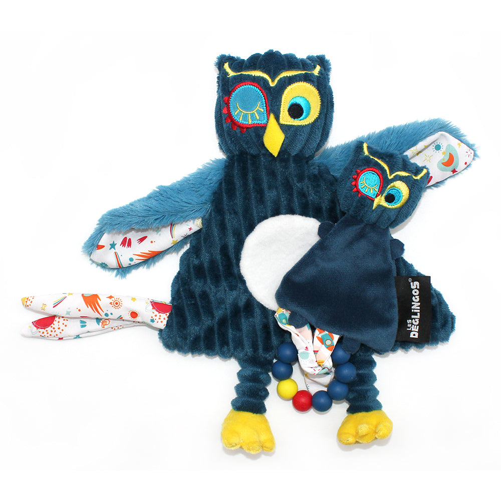 Astro the Owl Baby Comforter & Silicone Teething Ring Gift Set