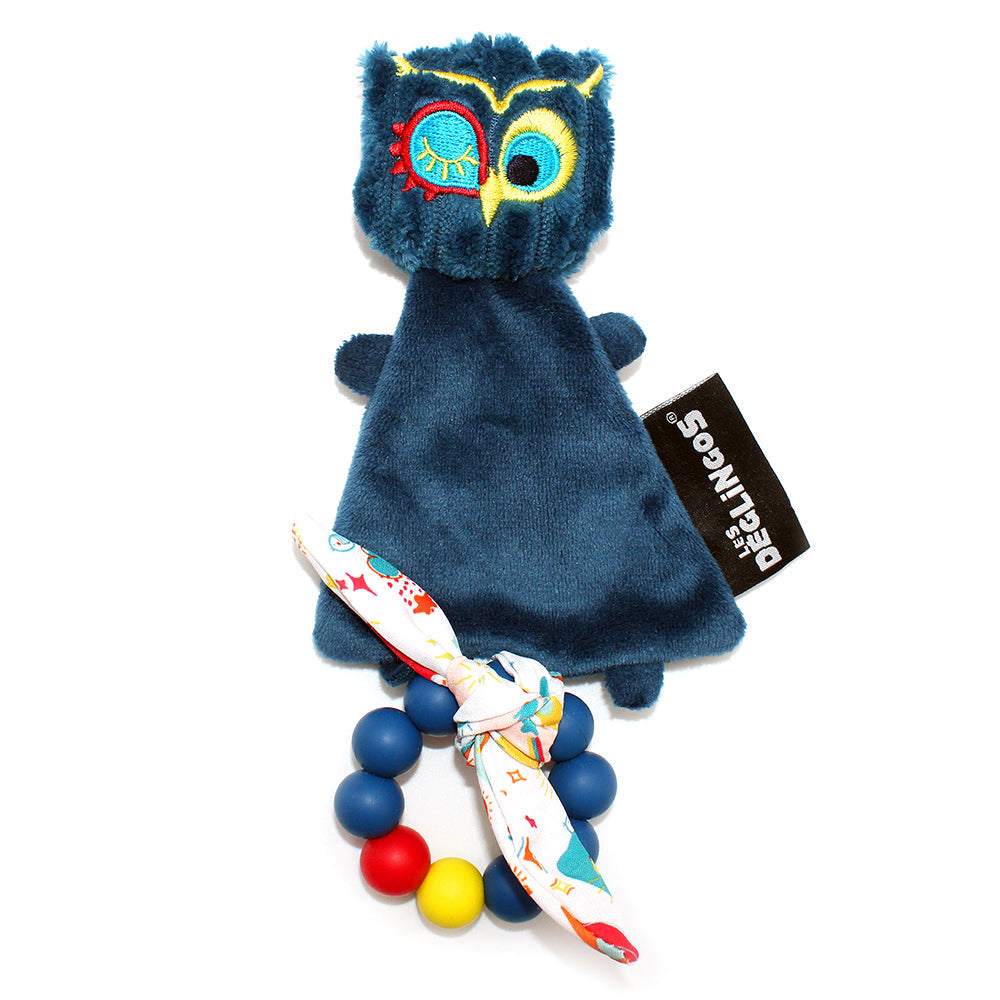 Astro the Owl Baby Comforter & Silicone Teething Ring Gift Set