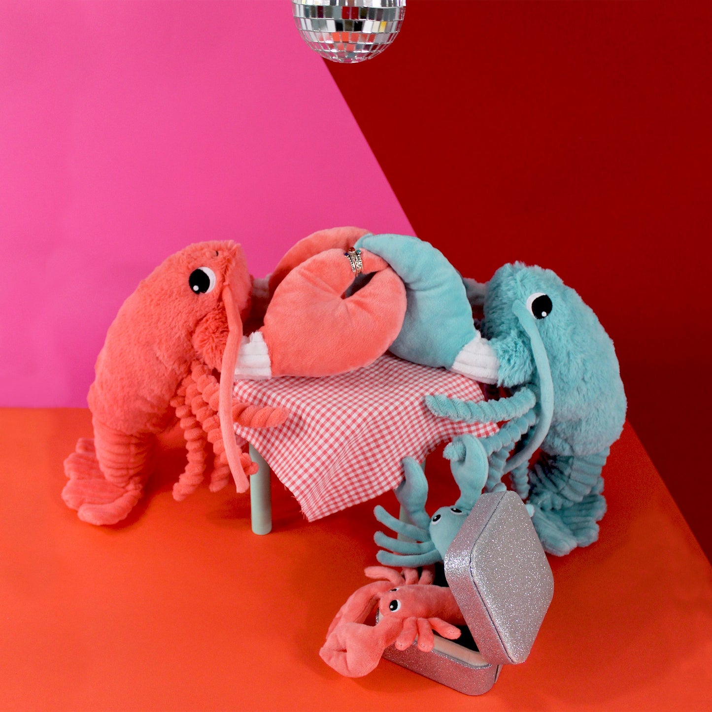 The I Love You Lobster Mom & Baby - Claw 48cm (Asst. Colours Available)