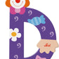 Sevi Letter D Clown Alphabet 10cm