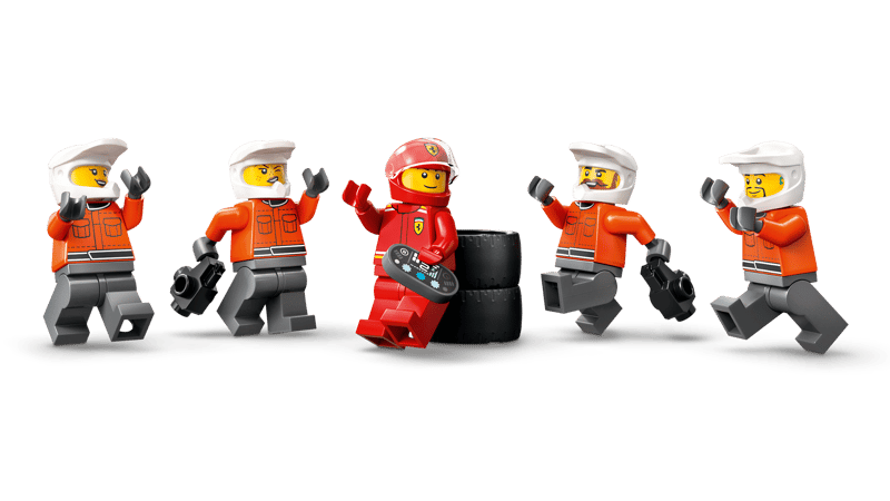 F1 Pit Stop & Pit Crew with Ferrari Car