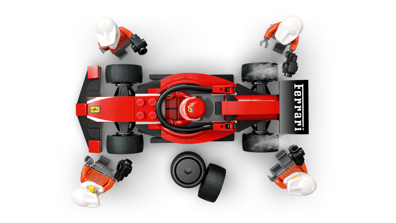 F1 Pit Stop & Pit Crew with Ferrari Car