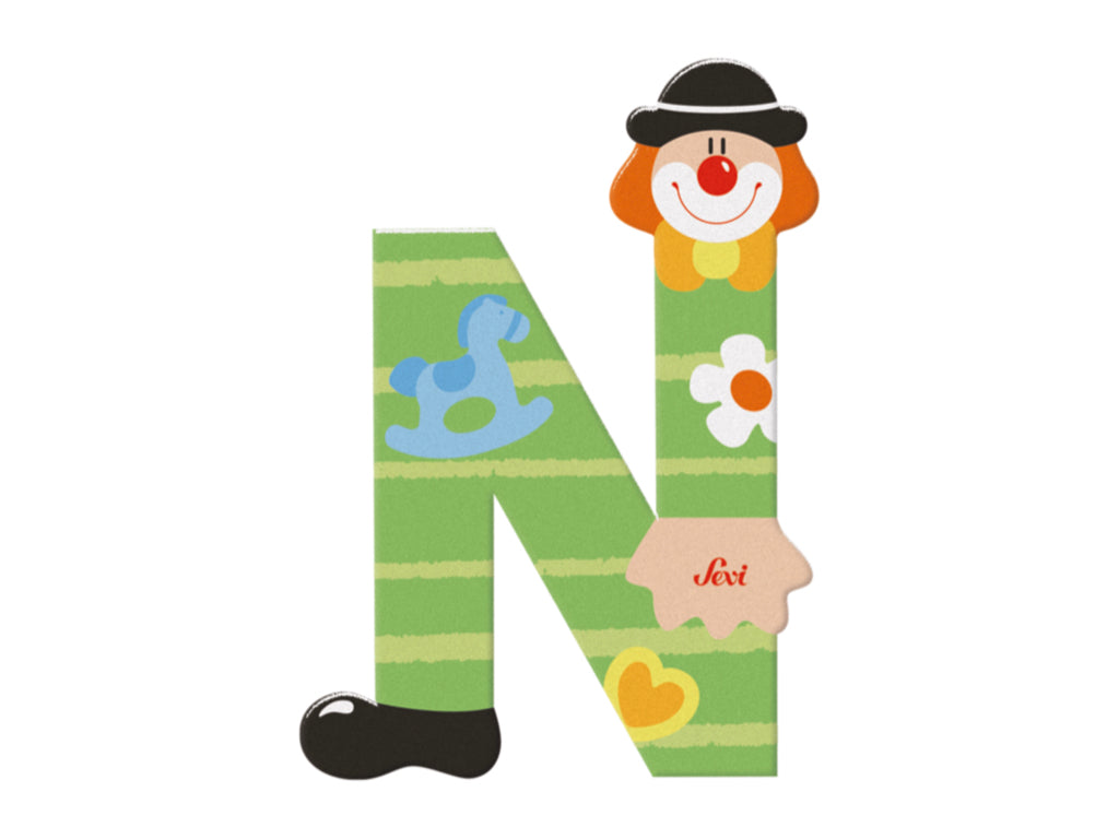 Sevi Letter N Clown Alphabet 10cm