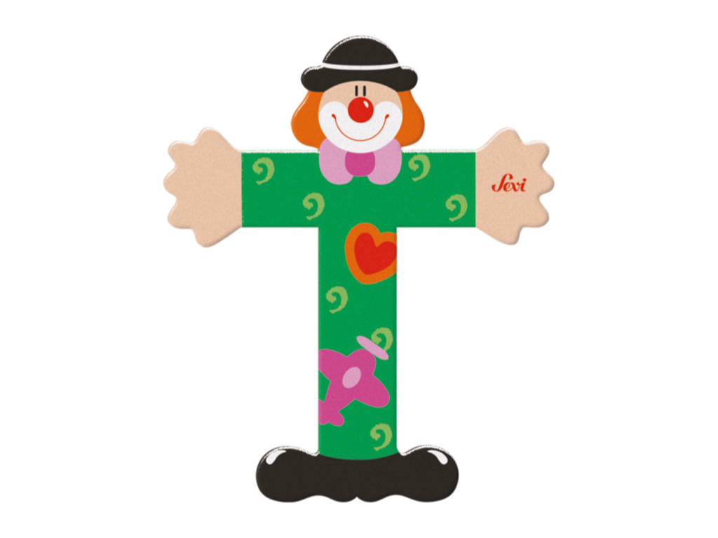 Sevi Letter T Clown Alphabet 10cm
