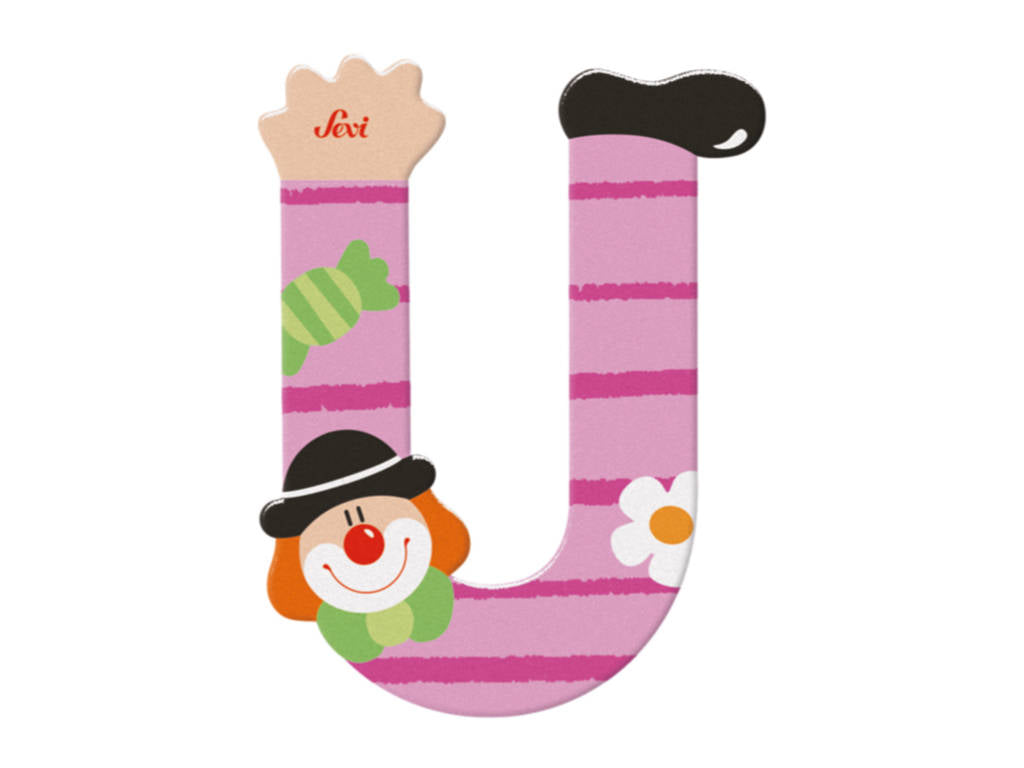 Sevi Letter U Clown Alphabet 10cm