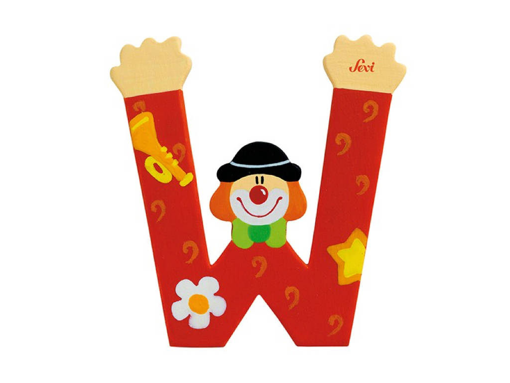 Sevi Letter W Clown Alphabet 10cm