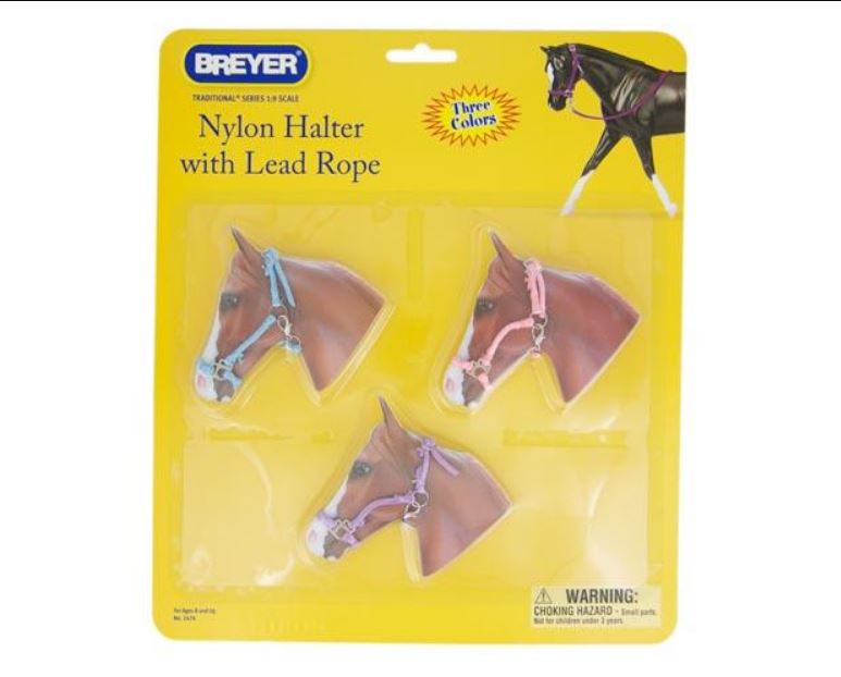 Nylon Halters - Hot Colored 3 piece assortment