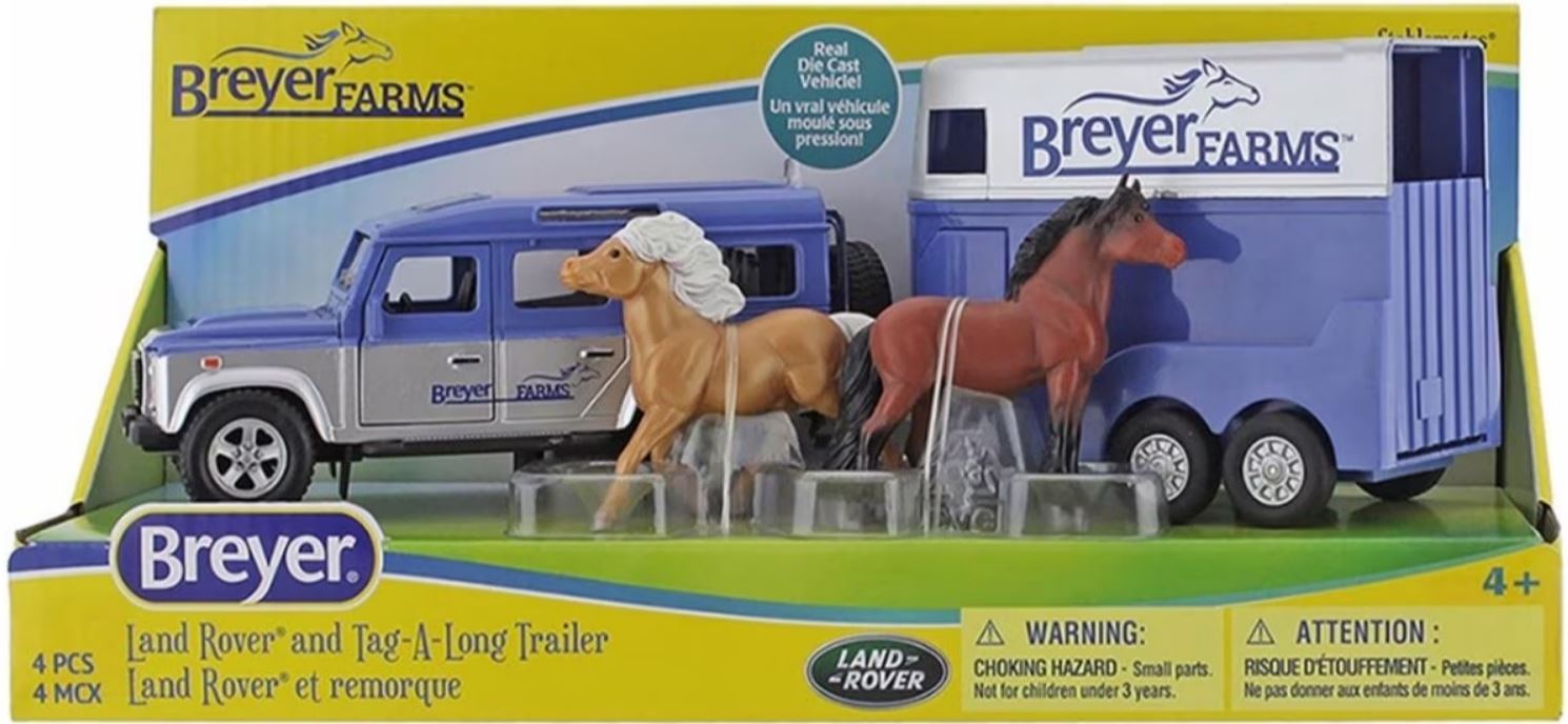 Breyer Farms Land Rover® and
 Tag-A-Long Trailer