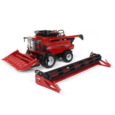 1/64 Case IH 7150 Combine with Corn and Grain Headers, ERTL Prestige Collection