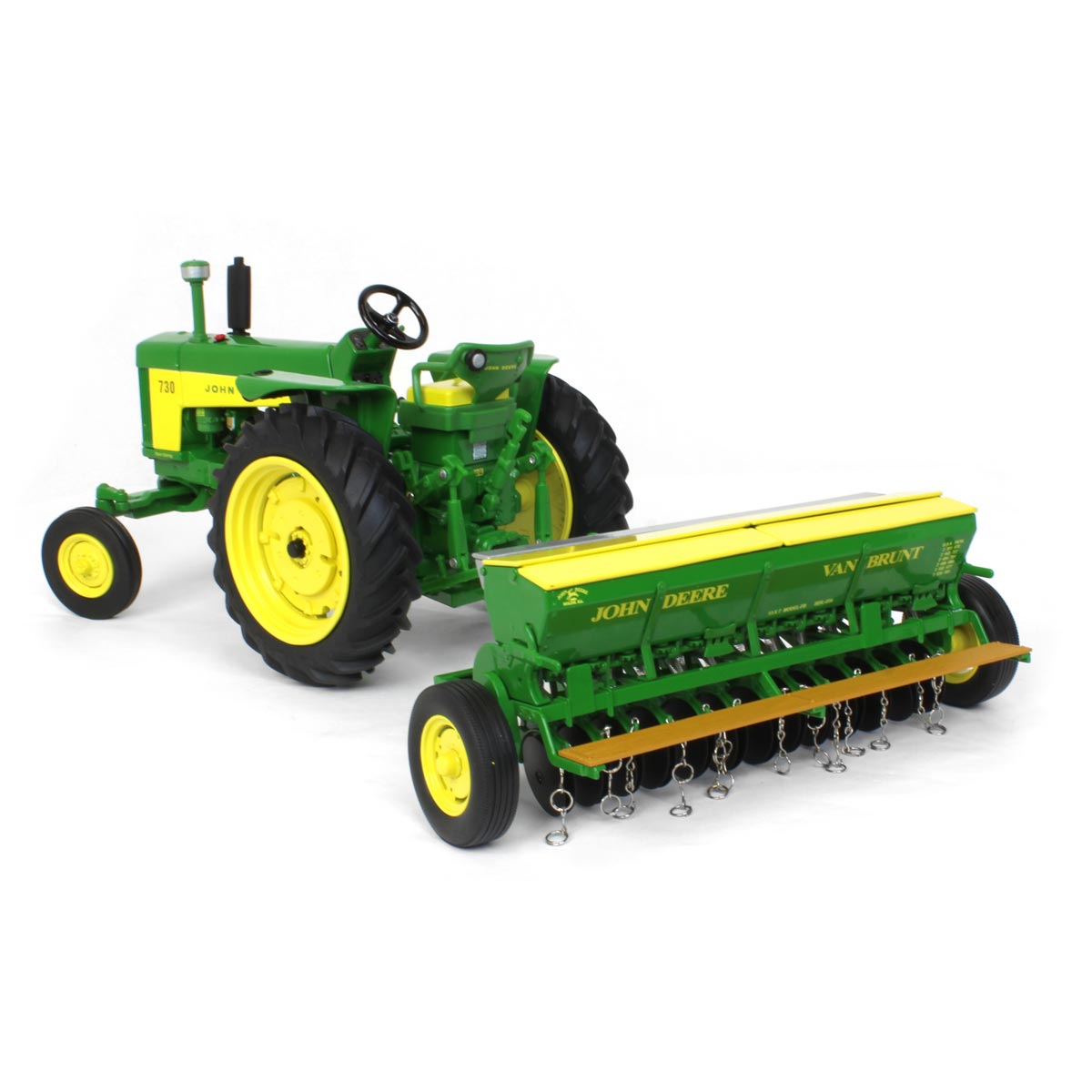 1/16 John Deere 730 Wide Front Tractor with Grain Drill Prestige Edition