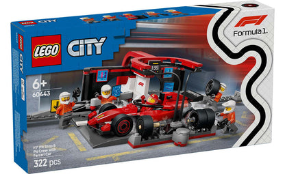 F1 Pit Stop & Pit Crew with Ferrari Car