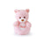 Cremino Squeaker Bear Pink - 12cm