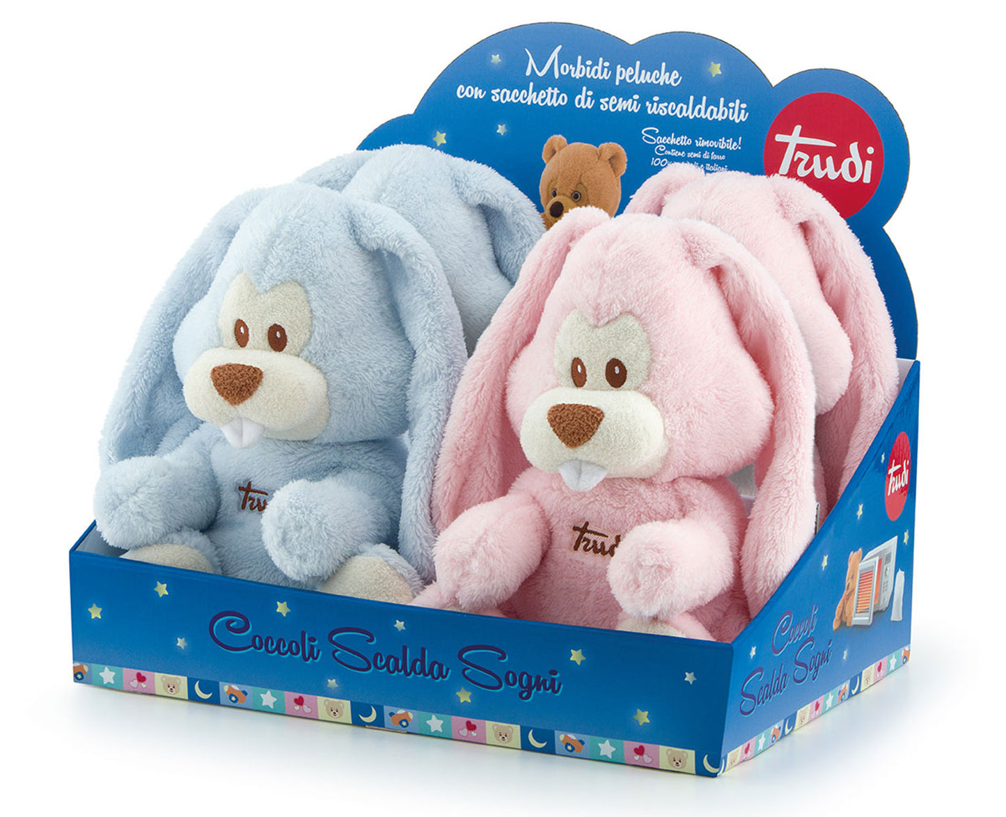 Scalda Sogni Cremino Rabbit Puppet & Microwaveable Warmer - Pink 27cm