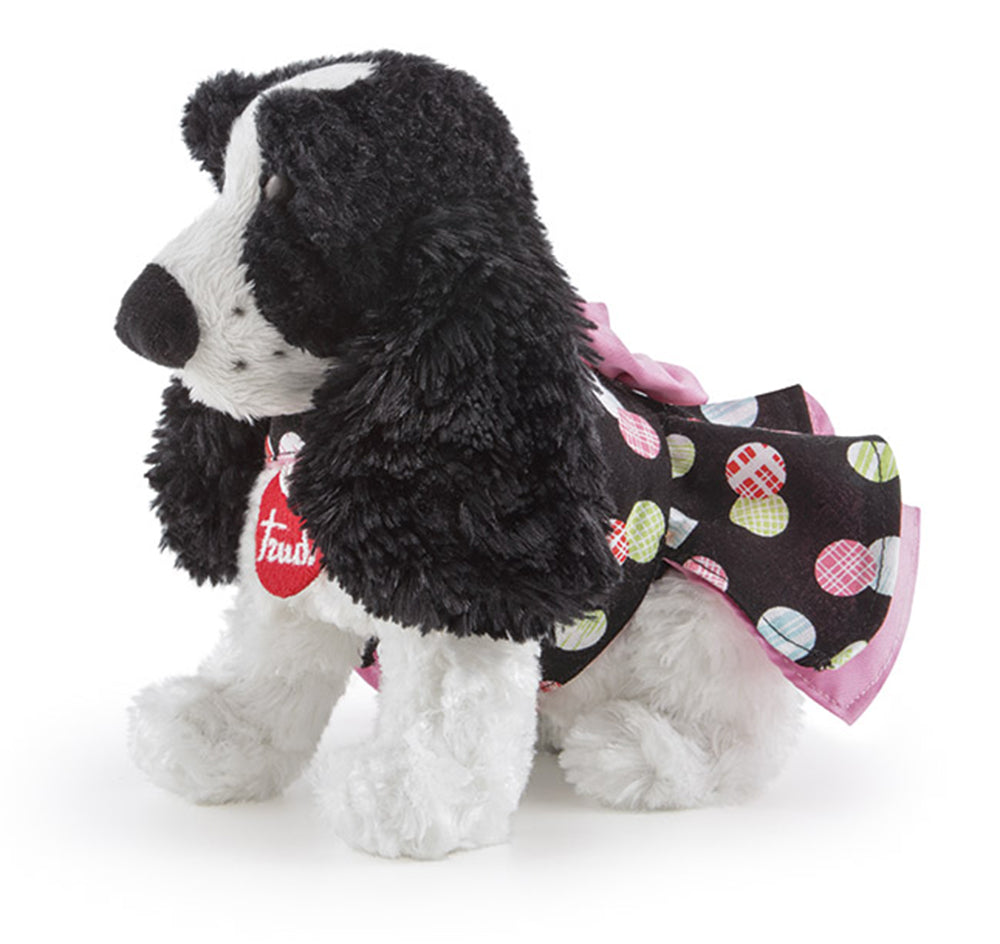 Pets Cocker Spaniel in a Lovely Dots Dress - 20cm