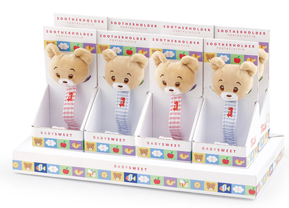 Baby Sweet Bear Pacifier Clip Blue