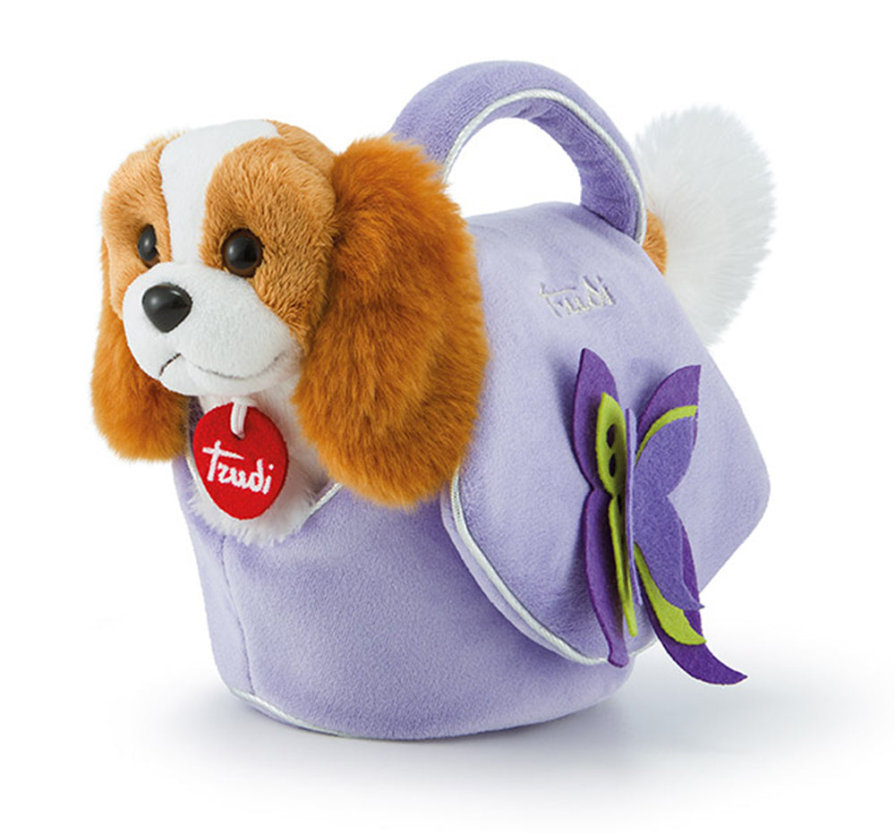 Pets Puppy dog in a Lilac Bag with Butterfly - 26cm