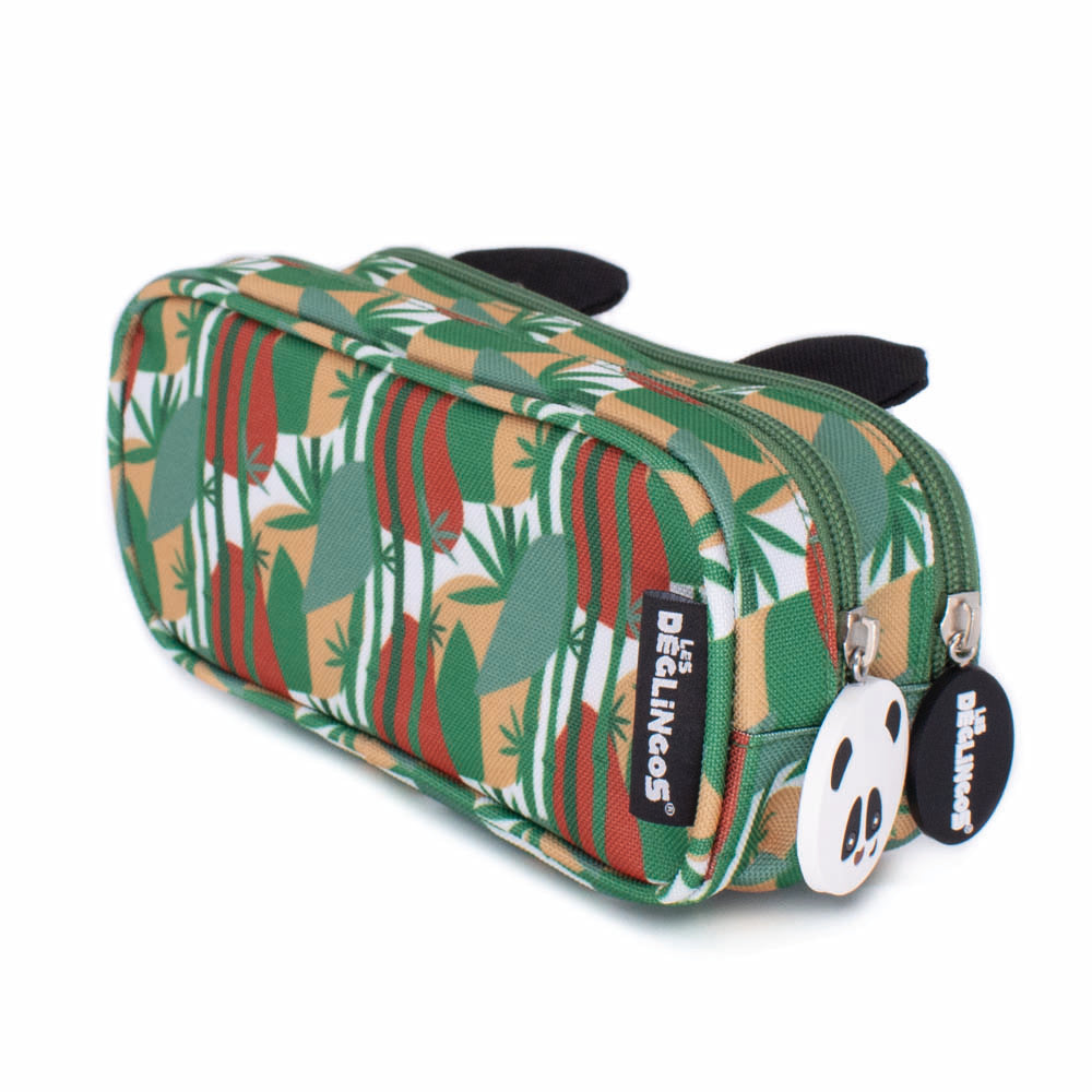2 Zip / Double Compartment Pencil Case Rototos the Panda Face
