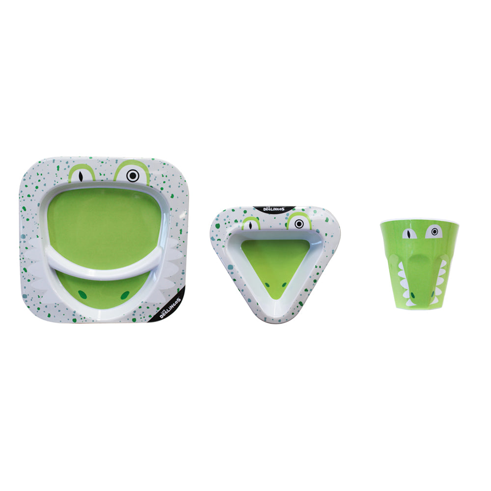 Melamine Set Alligatos the Crocodile