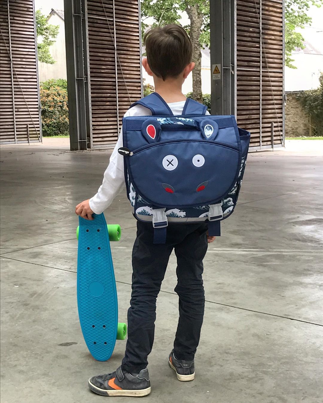 Backpack Satchel School Bag (35cm) Hippipos the Hippo