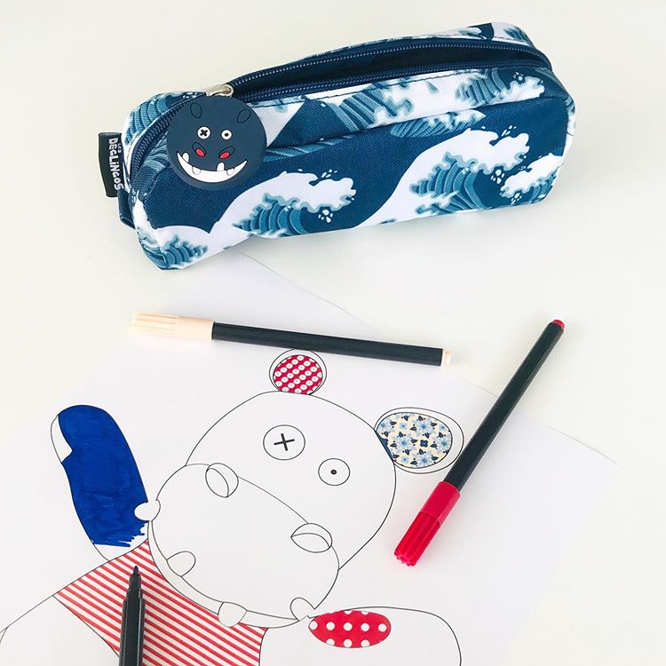 1 Zip Pencil Case Hippipos the Hippo