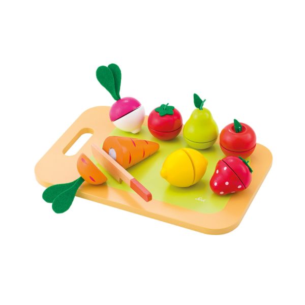 Sevi Wooden Chopping Board Fruit & Vegetables - 9 pieces